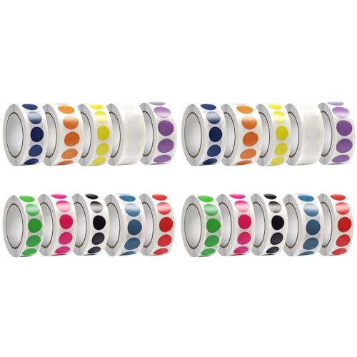 Étiquettes autocollantes rondes de codage 13 mm multicolores pour classement et inventaire rapide