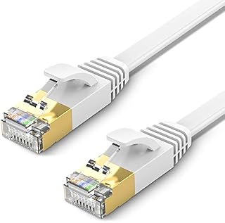 TBMax Cat 7 Ethernet Cable 1M High Speed Ethernet Network Cable 10Gbps RJ45 Gigabit Lan Cable STP Short Internet Cable Compatible with Cat6/Cat5e for PS5,Modem,Gaming,Xbox,TV,Printer, White