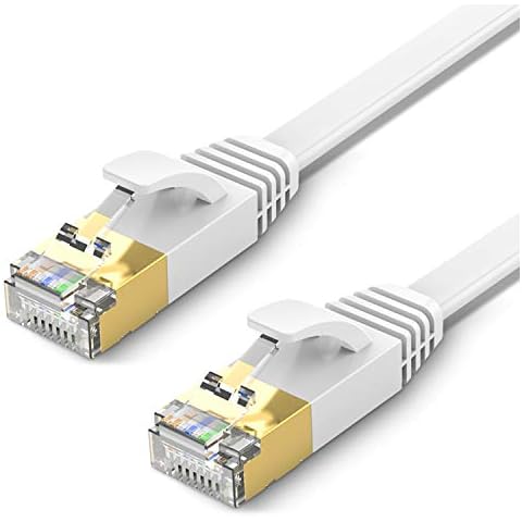 TBMax Cat 7 Ethernet Cable 1M High Speed Ethernet Network Cable 10Gbps RJ45 Gigabit Lan Cable STP Short Internet Cable Compatible with Cat6/Cat5e for PS5,Modem,Gaming,Xbox,TV,Printer, White Cover