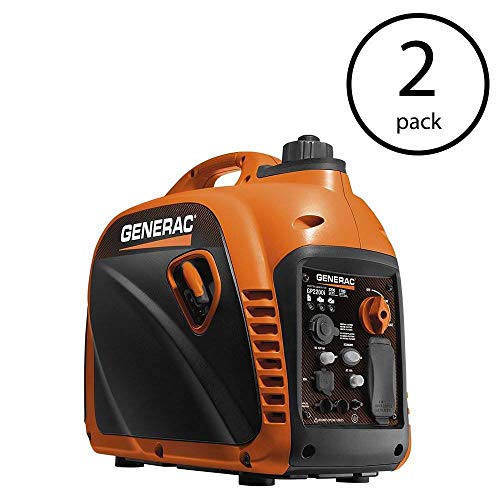 Generac 7117 2200 Watt Portable Inverter Generator CSA & CARB Compliant (2 Pack)