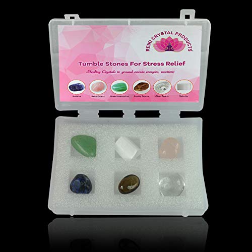 Image of Reiki Crystal Products Certified Natural Crystal Tumble Stone Kit | Multiple Crystal Stone Sets for Meditation, Reiki, Chakra & Spiritual Practices