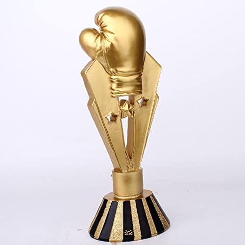 KLKCMS Troféu de boxe, luva de boxe, prêmio de boxe, estátua altamente detalhada, colecionável, para