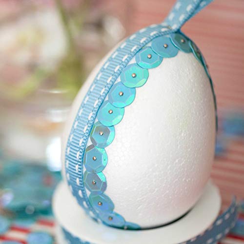 TRIXES Pack of 12 Foam Craft Polystyrene Eggs, 8cm Height White Craft Eggs to Decorate - Image 3