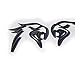 Factotum MotorSports Custom HELLHAWK Emblem for Trackhawk Fender Badge Hellcat Style Head, Matte Black