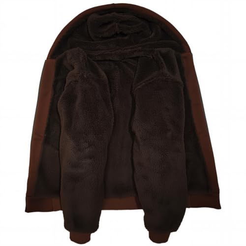 MINANUO Hoodies for Men Full Zip Up Sherpa Lined Sports Sweatshirts Mens Winter Fleece Fabric Jacket with Hood2