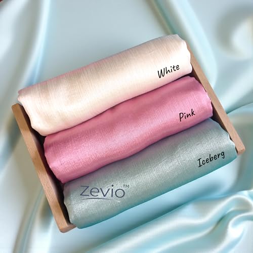 Image of Premium Muna Satin Hijab | Pack of 3 | 200 cm x 70 cm | Elegant Choice for All Occasions - Parties, Weddings & Festivals |
