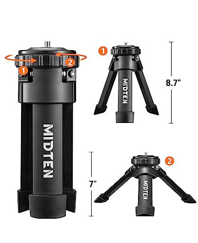 MidTen Portable Shooting Rest Shooting Tripod Rifle Stand for Shooting Range Lightweight Bench Rest Shooting Tripods for Rifles with 360° Rotate V Yoke Holder (6.1-7.9\'\') - Thumbnail 3