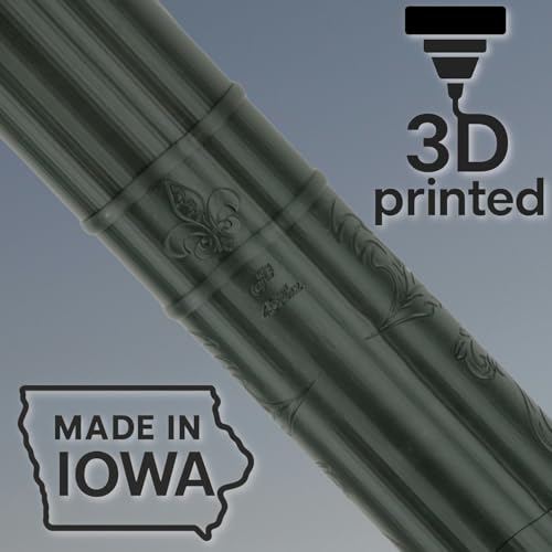 BAFlute Native American Style Drone Flute, Low Pitch F# 432 hz, 3D Printed, Black, Double Flute