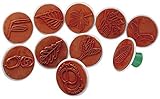 EDUPLAY 220051 - Blätterstempel, 10-er Set