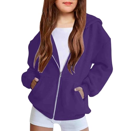 Zip Up Sweatshirt for Teen Girls Oversized Fall Jacket 2025 Trendy Cute Hoodie Y2K Long Sleeve Athletic Sweatshirts