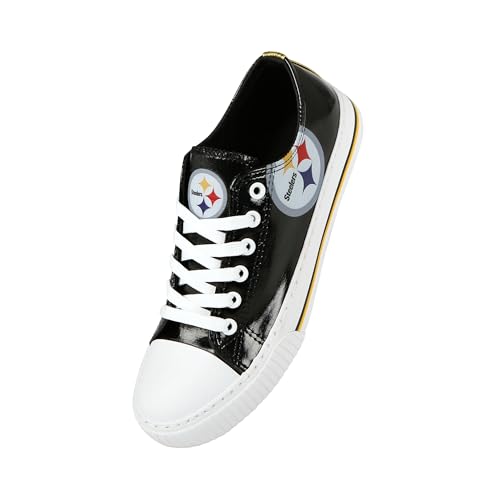 FOCO Pittsburgh Steelers NFL Womens Team Color Metallic Sneakers - 10 by FOCO - Image 3