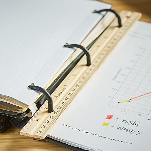 fiskars wood ruler - 1234 straight edge ruler for kids - back to school supplies for students