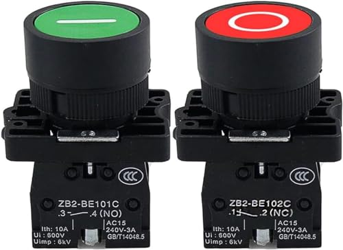 Bouton de commutation 22mm XB2 remplacer commande de démarrage défectueuse 1NO - 3