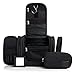 Obics® Beauty case da viaggio per uomo e donna 8L (grande) nero XXL - Borsa da toilette e trousse da appendere con specchio - Sacchetto per cosmetici e toiletry per viaggi e campeggio (10 scomparti) immagine