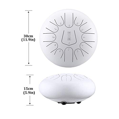 Steel Tongue Drum 13 notas 12 pulgadas con bolsa miniatura 4