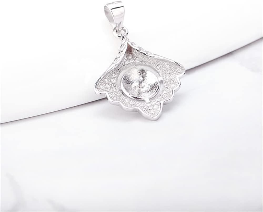 CZ Leaf Bail Pendants for Pearl Jewelry Making Sterling Silver, Design Pendant Fitting for Fashion Jewelry