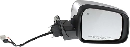 Robautoparts Robautoparts - Espejo eléctrico para puerta del lado derecho del pasajero 2011-2016 para Jeep Grand Cherokee plegable manual cromado