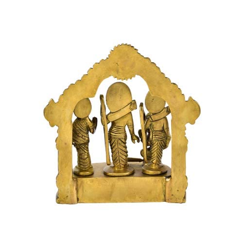 The Advitya Ram Darbar Brass God Idol|Lord Rama Murti with Laxman Sita Hanuman|Festive Decor Diwali Gift Home Decoration Item for Living Room|Pooja Essentials|Diwali Decoration House Warming Gift-7in. - Image 5 thumbnail