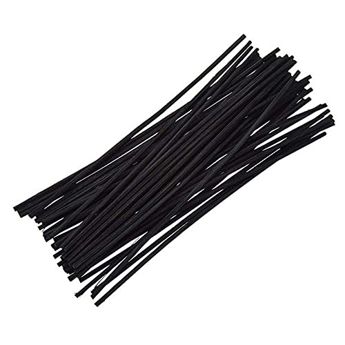 50 palitos difusores de ratán natural negros para aceites miniatura 1