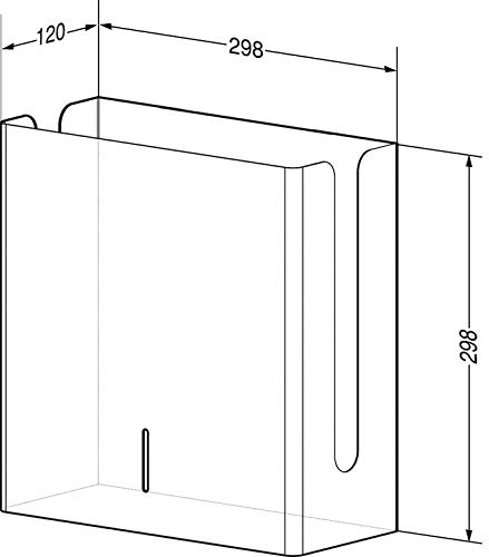 Wagner de ewar Toalla dispensador 500 BL. PP13 Acero Inoxidable para Montaje en superficie., Edelstahl matt