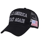 MAGA HAT. Make America Great Again. President Donald Trump 45-47. Adjustable (US, Alpha, One Size, Black Net Hat)