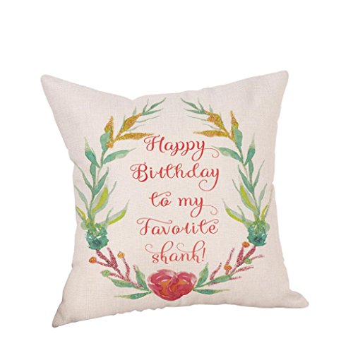 Lavany Weihnachts-Kissenbezug, Leinen, Sofakissenbezug, Heimdekoration, Kissenbezug, L, 18x18