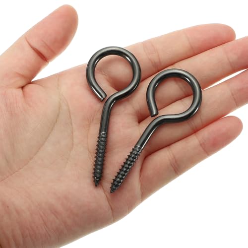 Fixation câble bois sans rouille avec œillets à vis auto-taraudeuses noirs M5