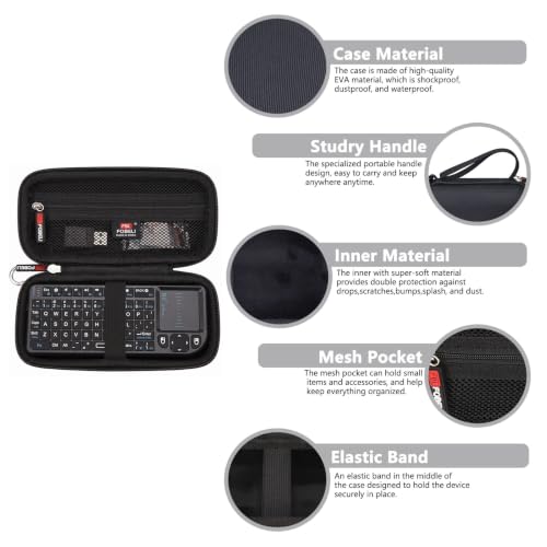 Funda rígida para teclado inalámbrico Burhoo/Miritz/Rii Mini miniatura 4