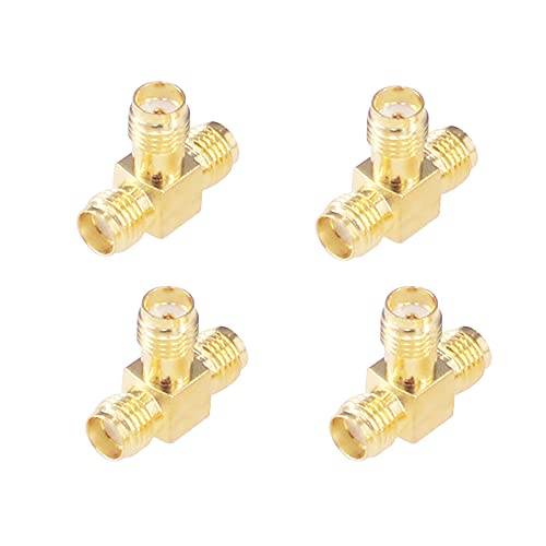4pcs Adaptador Antena SMA Hembra a Dual SMA Hembra miniatura 1