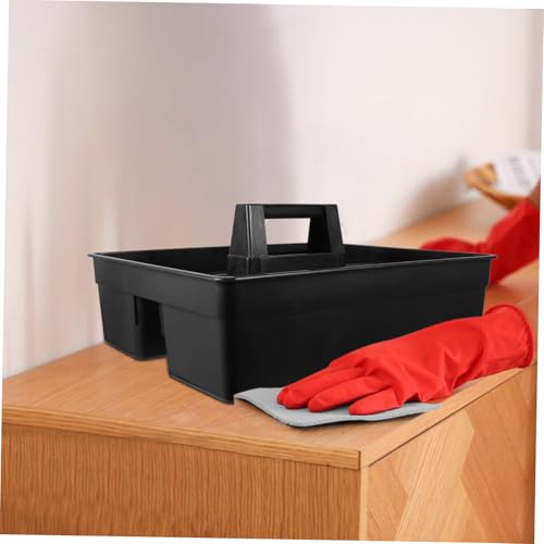 OKUMEYR Cleaning Tote Caddy Plastic Cleaning Caddy with Handle for Hotel Housekeeping Storage Organizer for Cleaning Supplies Portable Tool Tote for Household Use