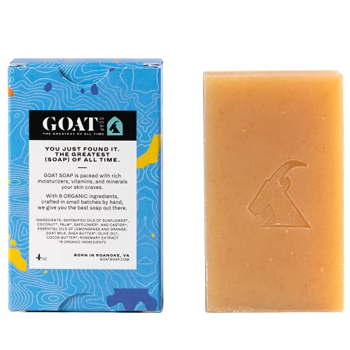 Goat Soap Goat Milk Soap Bars - Small Batch, Handmade Soap - Cruelty-Free, Natural And Organic Ingredients, Made In The Usa - 4 Oz Bath Soap (Lemongrass Citrus, Single Bar) #TOP2