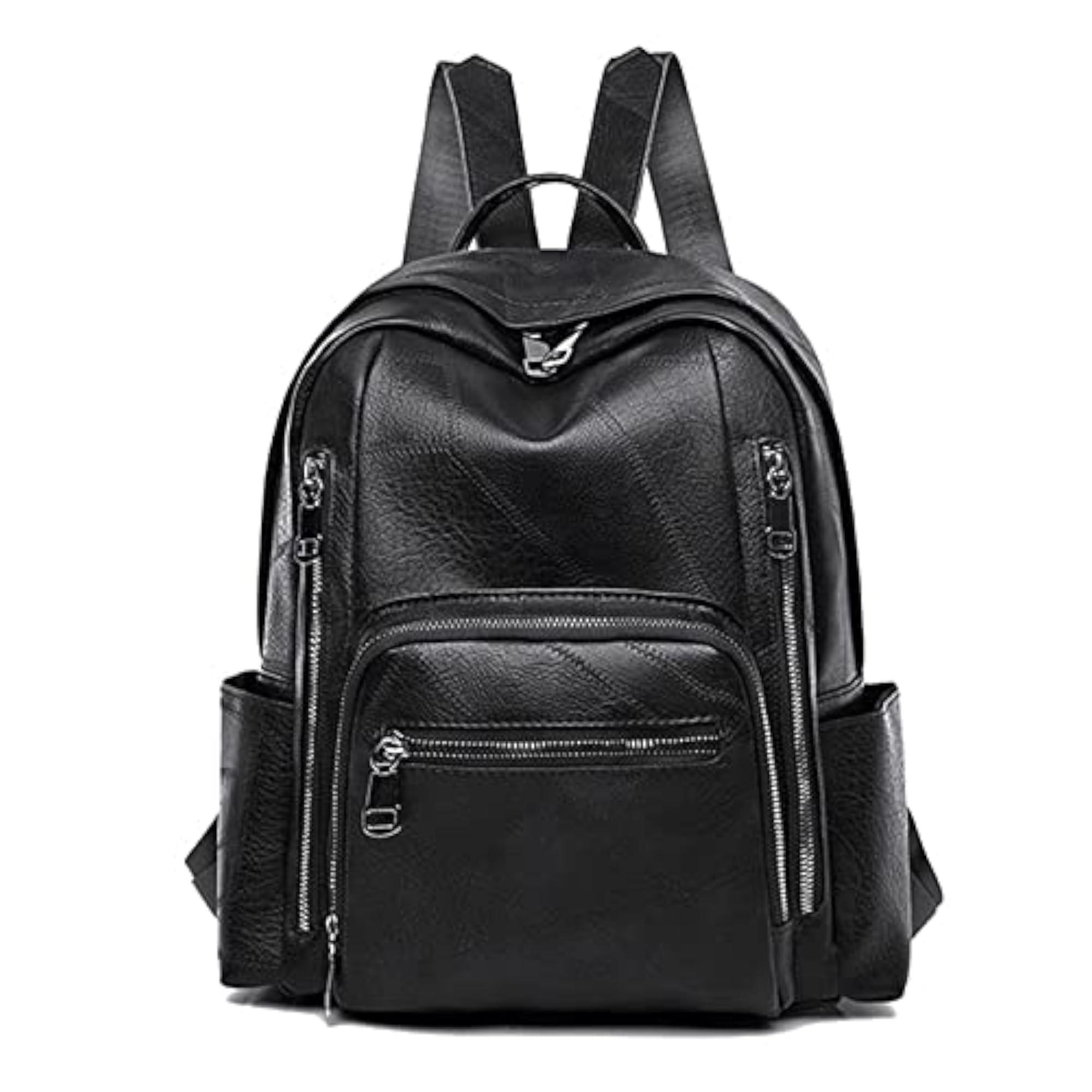 Vintage Leather Backpack for Women, Large Capacity