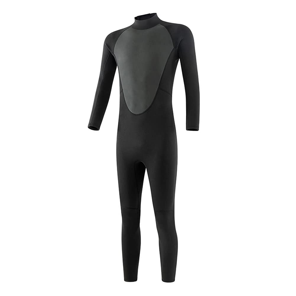 LYEAA Traje de neopreno térmico de 3 mm para hombre, traje de neopreno ultra elástico de una pieza con cremallera trasera para buceo, surf, snorkel, piragüismo, pesca submarina