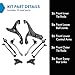 TRQ Front Steering & Suspension Kit Ball Joint Control Arm Sway Bar Stabilizer Link Tie Rod Compatible with 2006-2011 Kia Rio Rio5