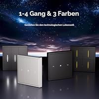 BSEED Smart Rollladenschalter Matt, Wlan Schalter mit Kontrollleuchte, Wechselschalter Unterputz, S-Serie, 86mm Grau – Ansicht 3