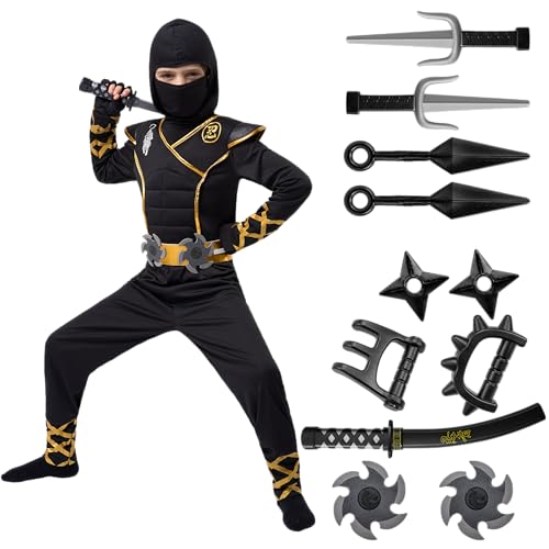 Spooktacular Creations Halloween Ninja Costume, en Ninja Outfit Set for Kids, Halloween Costumes...