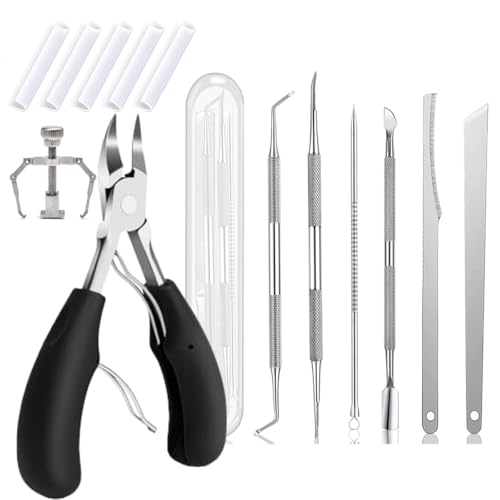 KEUPOK kit de Traitement des Ongles Incarnés – Pince à Ongles Incarnés et Outils de Correction avec Instruments en Acier Inoxydable