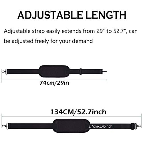 Image of Universal Shoulder Strap Replacement Laptop Shoulder Strap Luggage Duffle Bag Strap Adjustable Belt with Metal Hooks