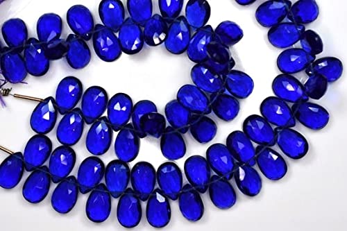 Perles de cyanite bleu quartz briolette facettée 9x14mm LKBEADS fil de 7 pouces pour bijoux