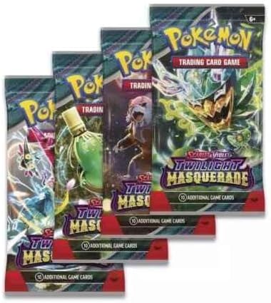 Twilight Masquerade – Pokemon Booster Pack Lot x 4 – New – Sealed