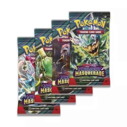Twilight Masquerade – Pokemon Booster Pack Lot x 4 – New – Sealed