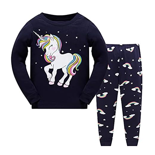 MIXIDON Niña Pijamas Niños Algodón Ropa de Dibujos Animados Manga Larga 2-10 años