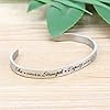 Christian Bracelets for Women Religious Gifts for Women Stainless Steel Cuff Bangle "She is clothed in strength and dignity,and she laughs with out fears of the future Proverbs 31:25" #1