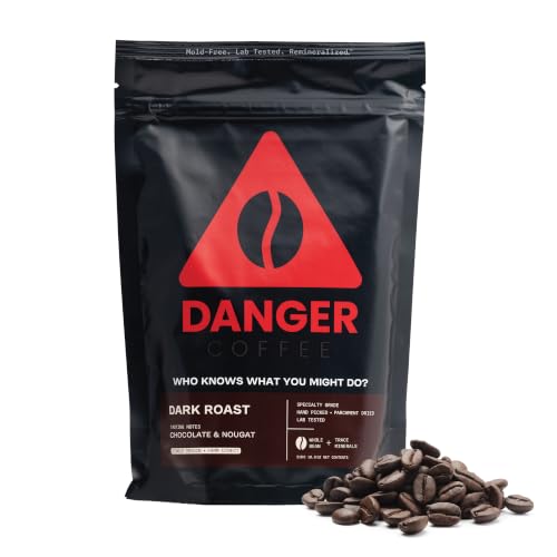 Danger Coffee Whole Bean by Dave Asprey | Mold Free, Dark Roast |...