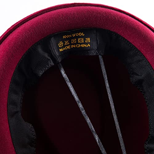 Image of LADYBRO Straw Trilby Fedora Hat for Men Women 1920s Wool Felt Panama 7 1 /4