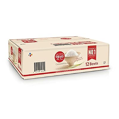 CJ Rice Cooked White Hetbahn, Gluten-Free & Vegan, Instant & Microwaveable, 7.4 Oz, 12 Count