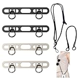 Pluvyze 4pcs Handykette Halterung Handy Kette Halterung mit 2 Ringen Kompatibel mit Iphone Handykette Pads Edelstahl Dünn Robust Verhindert Herunterfallen mit 3 In 1 Verstellbar Handyband