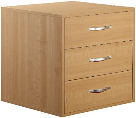 3-Drawer Organizer Cube, Maple