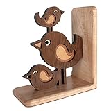 Bird Animal Wood Bookend (1) for Kids Woodland Nursery Handmade Heirloom Baby Gift