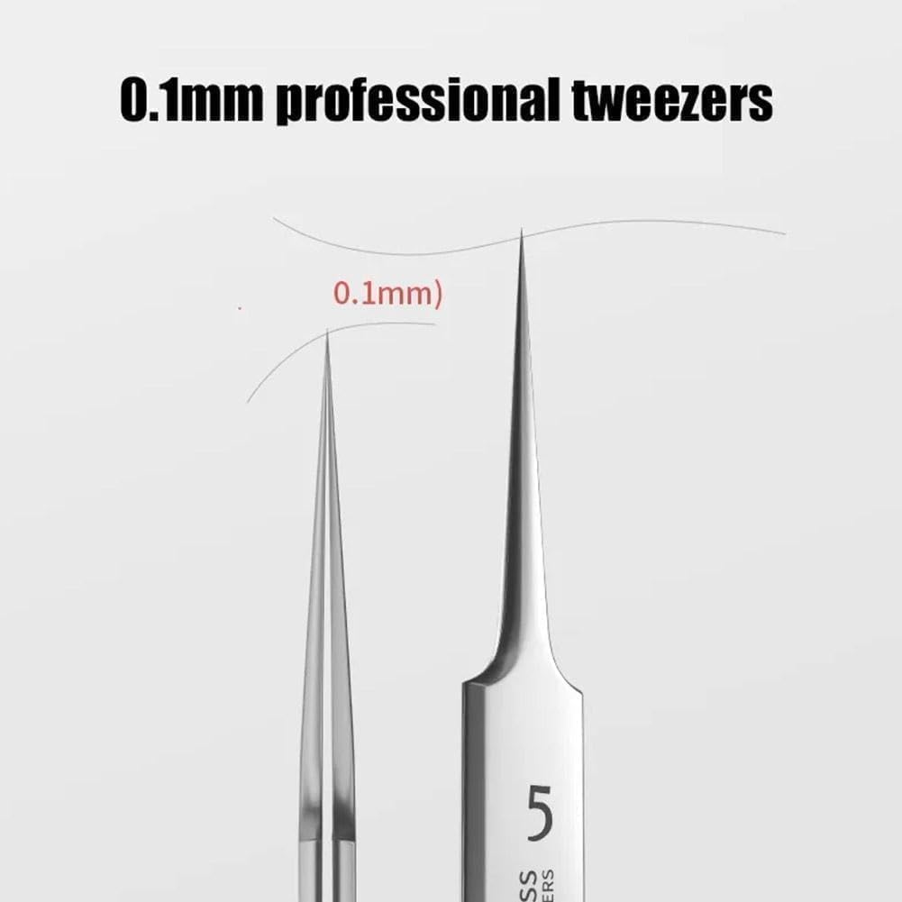 3Pcs Facial Tweezer Set, Silver Precision Tip Beauty Tools